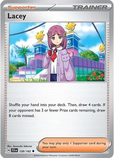 Pokémon card: Lacey 139/142 from Stellar Crown (Uncommon), front of card