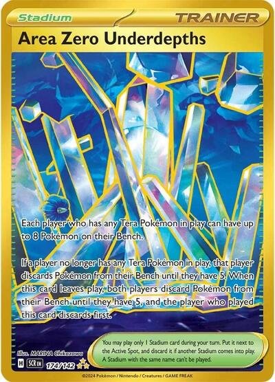 Pokémon card: Area Zero Underdepths 174/142 from Stellar Crown (Hyper Rare), front of card