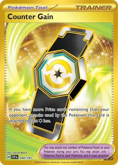Pokémon card: Counter Gain 249/191 from Surging Sparks (Hyper Rare), front of card