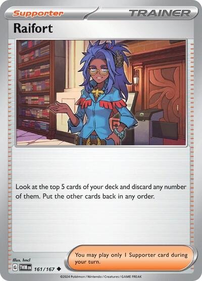 Pokémon card: Raifort 161/167 from Twilight Masquerade (Uncommon), front of card