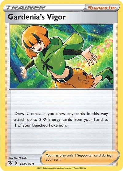 Pokémon card: Gardenia's Vigor 143/189 from Astral Radiance (Uncommon), front of card