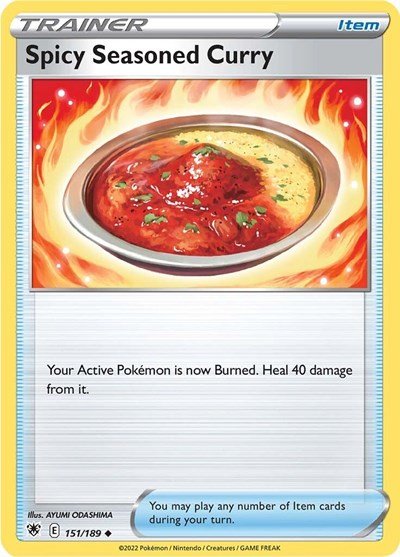 Pokémon card: Spicy Seasoned Curry 151/189 from Astral Radiance (Uncommon), front of card