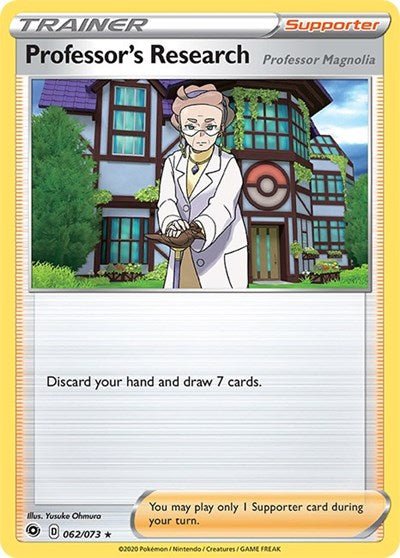 Pokémon card: Professor's Research [Professor Magnolia] 062/073 from Champions Path (Holo Rare), front of card