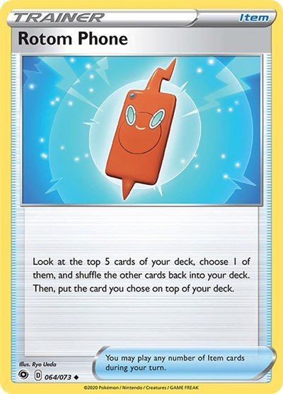 Pokémon card: Rotom Phone 064/073 from Champions Path (Uncommon), front of card