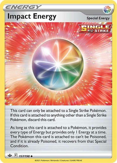 Pokémon card: Impact Energy 157/198 from Chilling Reign (Uncommon), front of card