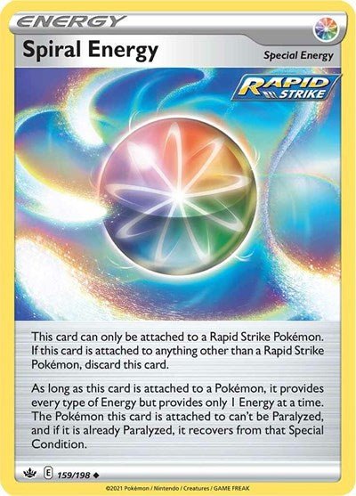 Pokémon card: Spiral Energy 159/198 from Chilling Reign (Uncommon), front of card