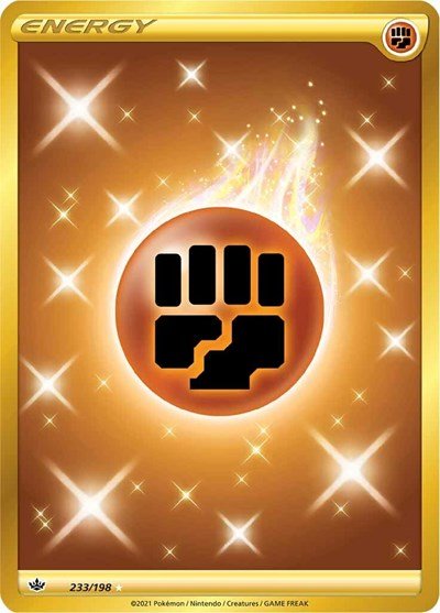 Pokémon card: Fighting Energy 233/198 from Chilling Reign (Secret Rare), front of card