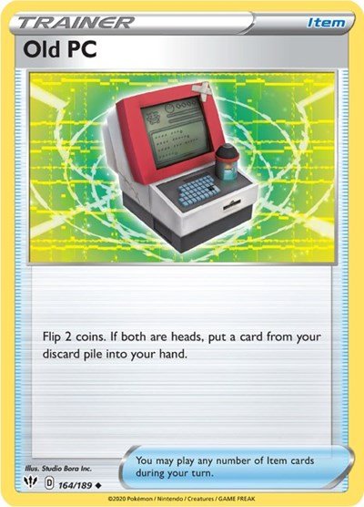 Pokémon card: Old PC 164/189 from Darkness Ablaze (Uncommon), front of card