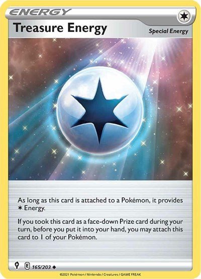 Pokémon card: Treasure Energy 165/203 from Evolving Skies (Uncommon), front of card