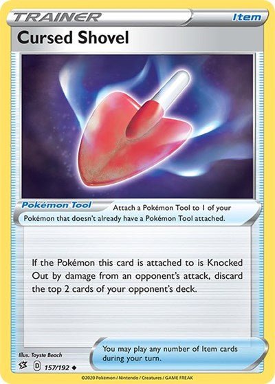 Pokémon card: Cursed Shovel 157/192 from Rebel Clash (Uncommon), front of card