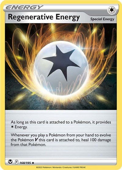 Pokémon card: Regenerative Energy 168/195 from Silver Tempest (Uncommon), front of card